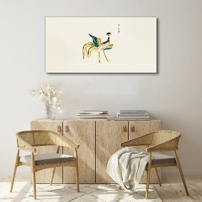 Colorful bird on the background Print on canvas