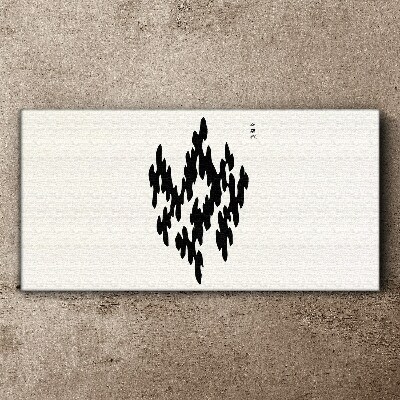 Black figures on a white background Canvas wall art