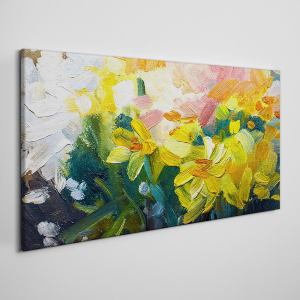 Spring flowers in intense colors Print on canvas
