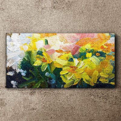 Spring flowers in intense colors Print on canvas
