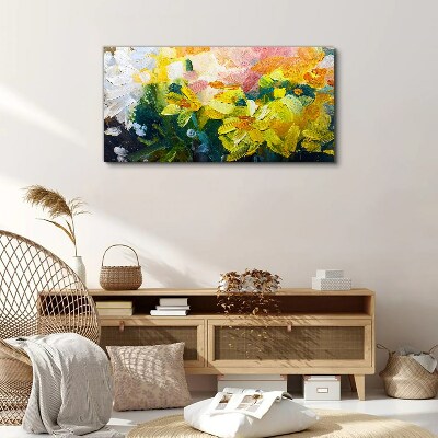 Spring flowers in intense colors Print on canvas