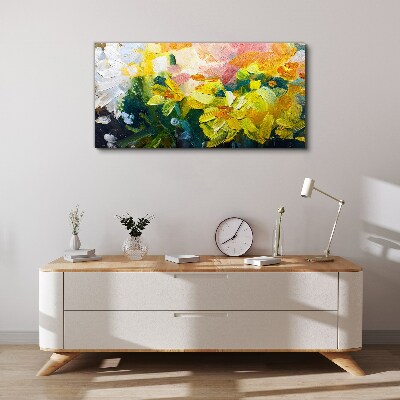 Spring flowers in intense colors Print on canvas
