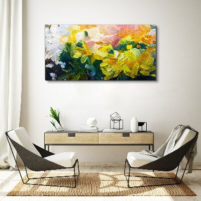 Spring flowers in intense colors Print on canvas