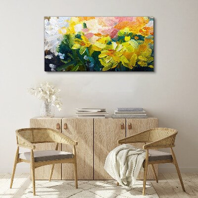 Spring flowers in intense colors Print on canvas