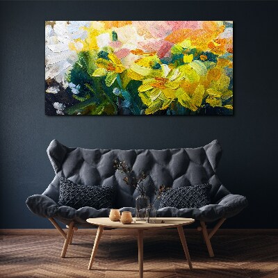 Spring flowers in intense colors Print on canvas