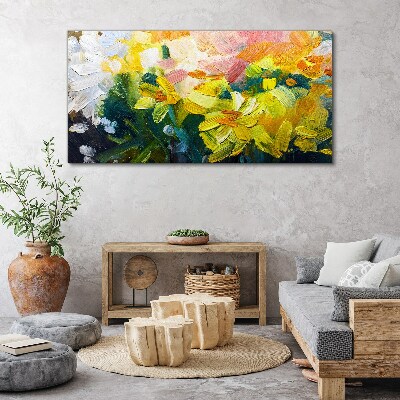 Spring flowers in intense colors Print on canvas