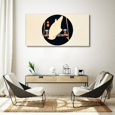 Fish Harmony on a Moonlit Night Print on canvas