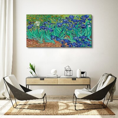 Irises in Bloom Canvas wall art