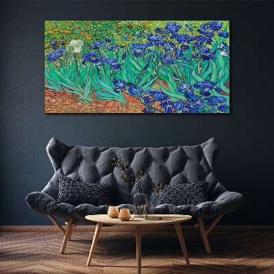 Irises in Bloom Canvas wall art