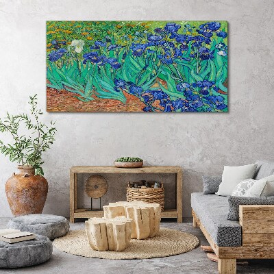 Irises in Bloom Canvas wall art