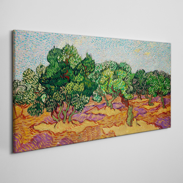 Olives in the sun Canvas wall art