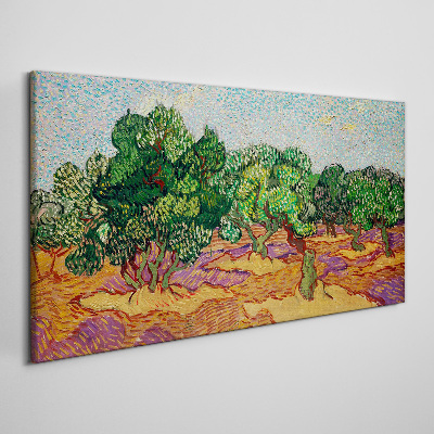Olives in the sun Canvas wall art