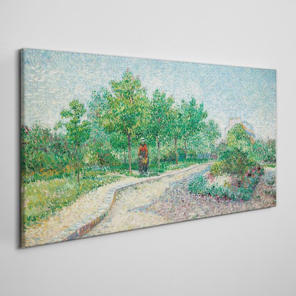 Summer walk in the garden Print on canvas