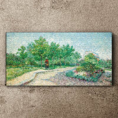 Summer walk in the garden Print on canvas