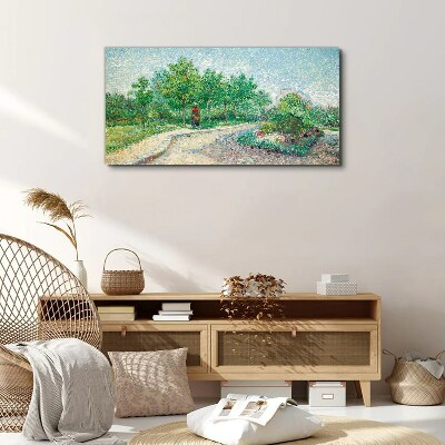 Summer walk in the garden Print on canvas