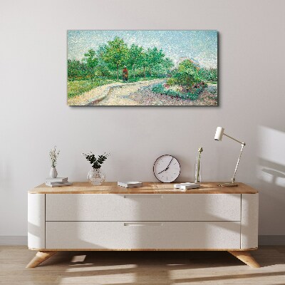 Summer walk in the garden Print on canvas