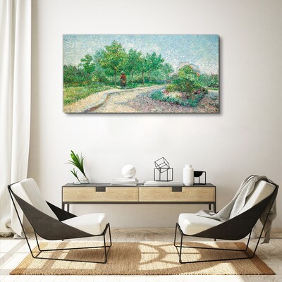 Summer walk in the garden Print on canvas