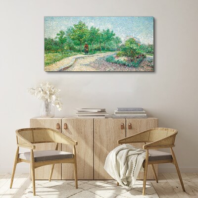 Summer walk in the garden Print on canvas