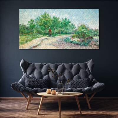 Summer walk in the garden Print on canvas