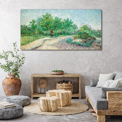 Summer walk in the garden Print on canvas