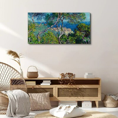 Mediterranean landscape with trees Canvas wall art