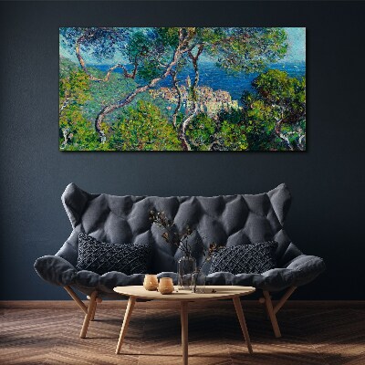 Mediterranean landscape with trees Canvas wall art