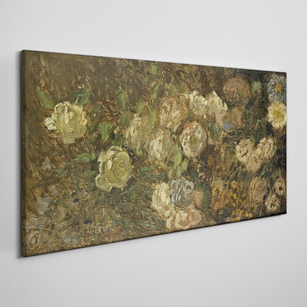 Floral landscape in earthy tones Print on canvas