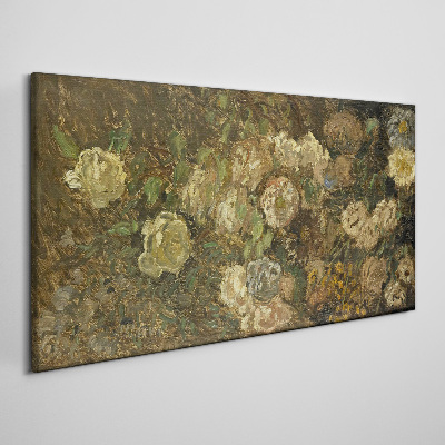 Floral landscape in earthy tones Print on canvas