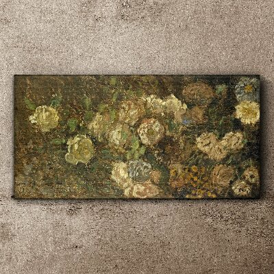 Floral landscape in earthy tones Print on canvas