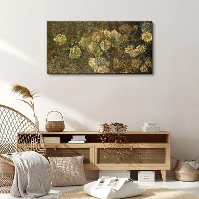 Floral landscape in earthy tones Print on canvas