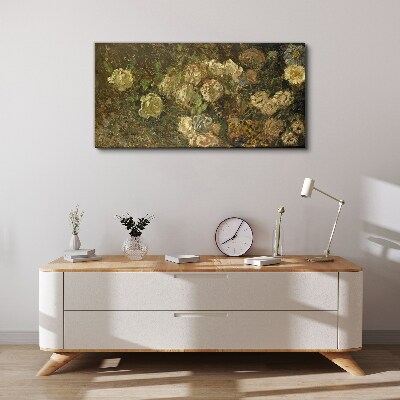 Floral landscape in earthy tones Print on canvas