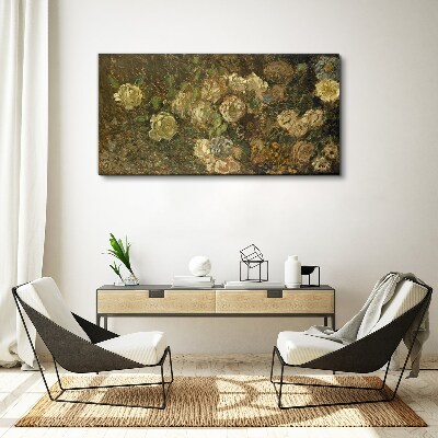 Floral landscape in earthy tones Print on canvas