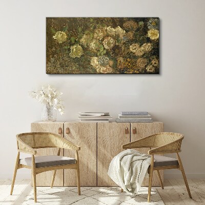 Abstract flowers monet Canvas print