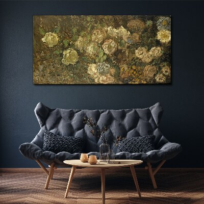 Floral landscape in earthy tones Print on canvas