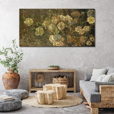 Floral landscape in earthy tones Print on canvas