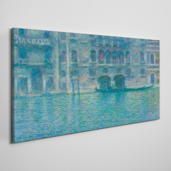 Venice Lagoon in Shades of Blue Canvas wall art