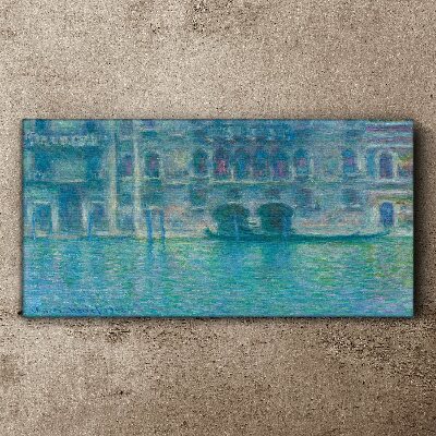 Venice Lagoon in Shades of Blue Canvas wall art
