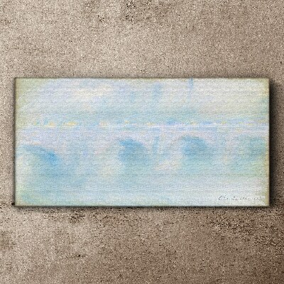 Bridge in the fog Print on canvas