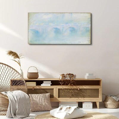 Bridge in the fog Print on canvas