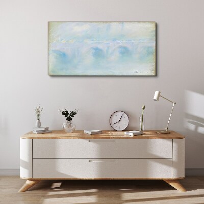 Bridge in the fog Print on canvas