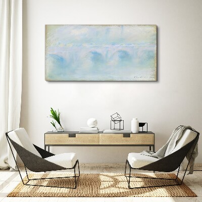 Bridge in the fog Print on canvas
