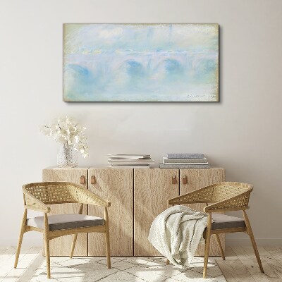 Bridge in the fog Print on canvas