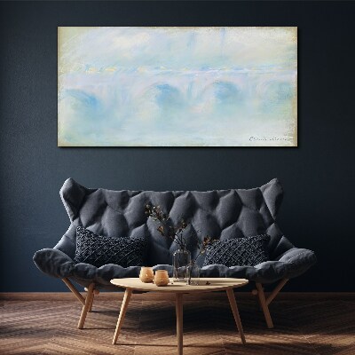 Bridge in the fog Print on canvas