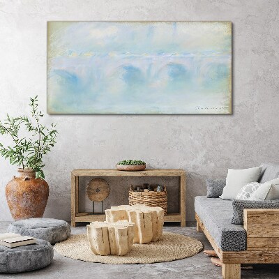 Bridge in the fog Print on canvas