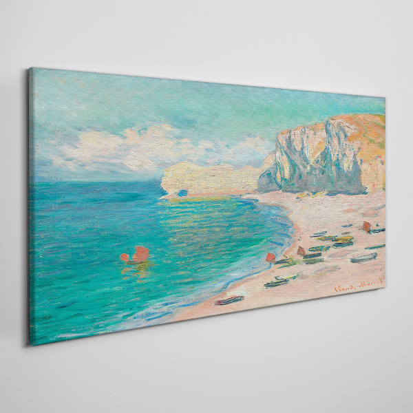 Beach in the Normandy sun Canvas wall art