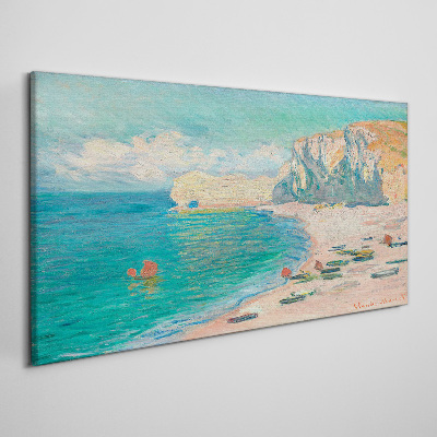 Beach in the Normandy sun Canvas wall art