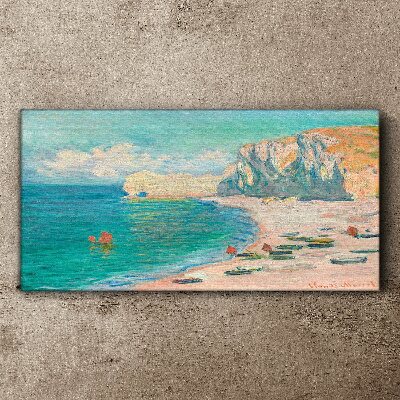 Beach in the Normandy sun Canvas wall art