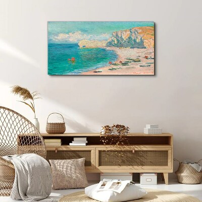 Beach in the Normandy sun Canvas wall art