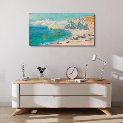 Beach in the Normandy sun Canvas wall art