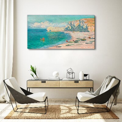 Beach in the Normandy sun Canvas wall art
